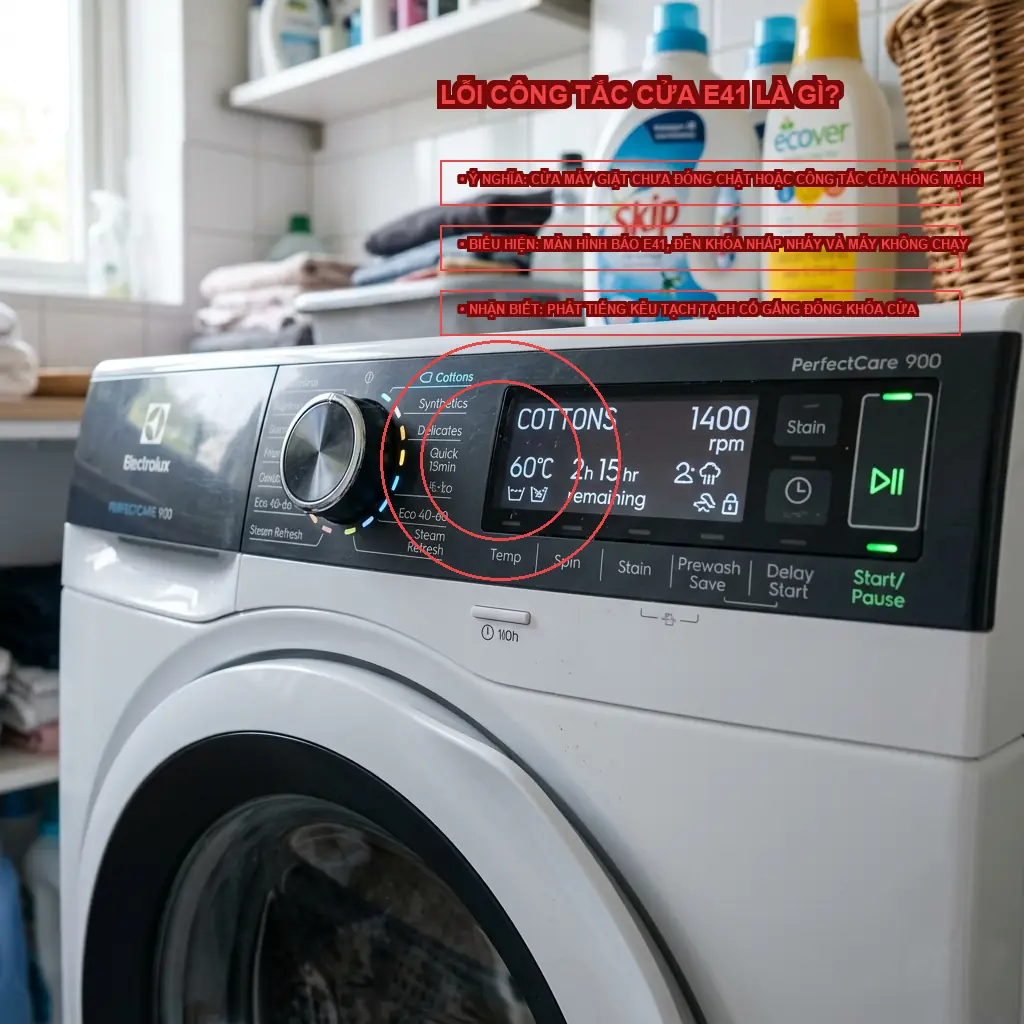 Lỗi E41 máy giặt Electrolux EWT1074ADSA là gì? Biểu hiện nhận biết