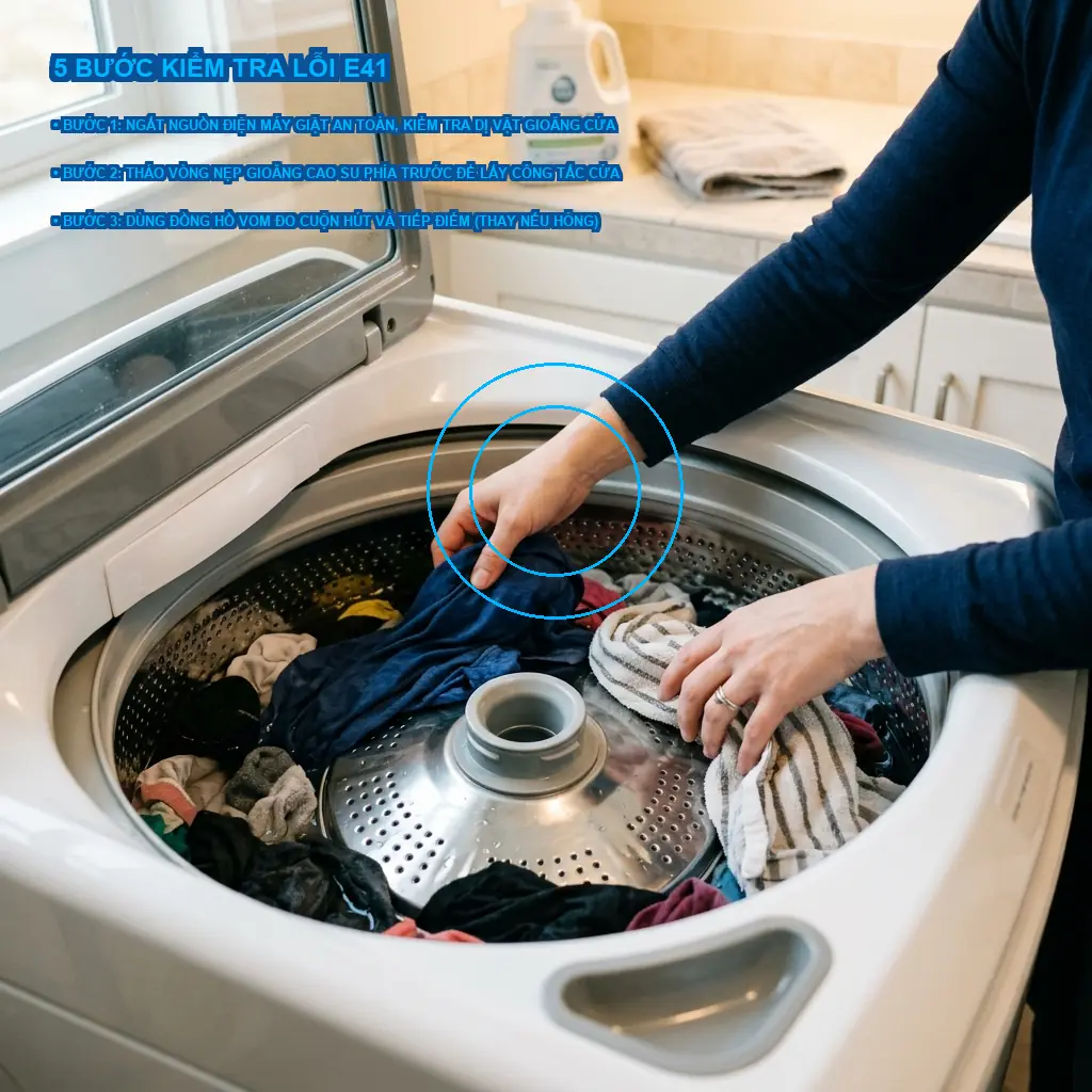 Quy trình 5 bước kiểm tra sửa lỗi E41 tại nhà chi tiết