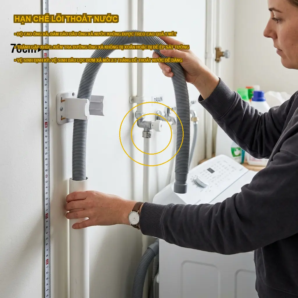 Máy giặt LG FV1410S3B báo lỗi OE: Cách tự sửa tại nhà 4 Bí quyết hạn chế tối đa lỗi đường xả nước khi sử dụng máy giặt